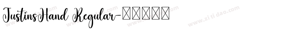 JustinsHand Regular字体转换
